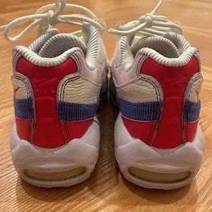 Nike Shoes Nike Air Max 95 White Leather With Neon Red Pink
